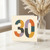 30th Birthday Card, Retro Geometric Number 30 Card