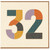 32nd Birthday Card, Retro Patterned Number 32 Birthday Card
