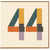 44th Birthday Card, Retro Pattern Number 44 Card