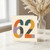 62nd Birthday Card, Retro Geometric Number 62 Card