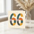 66th Birthday Card, Retro Patterned Number 60 Card