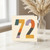 72nd Birthday Card, Retro Pattern Number 72 Greeting Card