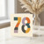 78th Birthday Card, Retro Patchwork Number 78 Card