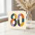 80th Birthday Card, Retro Number 80 Card
