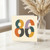 86th Birthday Card, Retro Patchwork Number 80 Design