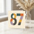 87th Birthday Card, Retro Pattern Number 87 Greeting Card