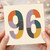 96th Birthday Card, Retro Patchwork Number Card