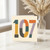 107th Birthday Card, Colourful Patchwork Number Card