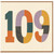 109th Birthday Card, Retro Patchwork Number Card