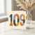 109th Birthday Card, Retro Patchwork Number Card