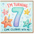 7th Birthday Card, Underwater Starfish Birthday Invitation Style Card, Come Celebrate With Me