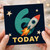 6th Birthday Card, Space Rocket Today Card