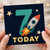 7th Birthday Card, Space Rocket 7 Today Card