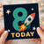 8th Birthday Card, Space Rocket Today Design