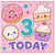 3rd Birthday Card, Cute Kawaii Donut and Cupcake Today Card