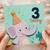 3rd Birthday Card, Cute Elephant 3 Today Card