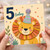 5th Birthday Card, Cute Lion 5 Today Birthday Card
