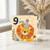 9th Birthday Card, Lion Party Hat Design