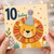 10th Birthday Card, Cute Lion 10 Today Card