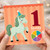 1st Birthday Card, Cute Unicorn 1 Today Card