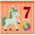 7th Birthday Card, Cute Unicorn Today Card