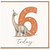 6th Birthday Card, Dinosaur Party Hat and Number 6 Design, Today Greeting
