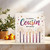 For a Wonderful Cousin Birthday Card - Happy Birthday - Colourful Candles & Confetti Design - 145mm x 145mm Square Greeting Card, Includes Kraft Envelope
