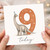 9th Birthday Card, Dinosaur Party Card Today Design