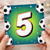 5th Birthday Card, Football Soccer Theme