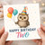 Cute Owl 2nd Birthday Card for Kids - Happy Birthday Two - Party Hat and Balloons - Child’s Age 2 Card