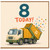 8th Birthday Card, Dump Truck Birthday Card