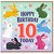 10th Birthday Card, Hoppy Birthday Cute Bunny Design