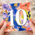 10th Birthday Card, Colourful Floral Number 10 Card