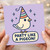 Funny Pigeon Birthday Card - Party Like a Pigeon - Cute Bird Party Hat Pun, Humorous Card for Friends, Him or Her