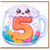 5th Birthday Card, Cute Kawaii Mug Design