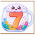 7th Birthday Card, Cute Kawaii Mug Design