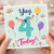 4th Birthday Card, Yay 4 Today Party Card