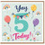 5th Birthday Card, Yay 5 Today! Rainbow and Balloons Design