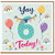 6th Birthday Card, Yay 6 Today! Colourful Rainbow and Balloon Design