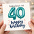 40th Birthday Card, Fabulous at 40 Happy Birthday Card