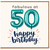 50th Birthday Card, Fabulous at 50 Happy Birthday Card