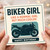 Funny Biker Girl Birthday Card - Motorcycle Design - Like a Normal Girl But Much Cooler - Motorbike Card for Her, Daughter, Sister or Friend