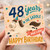 48th Birthday Card, Happy Birthday in the Saddle Horse Card