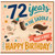 72nd Birthday Card, 72 Years in the Saddle What a Ride Happy Birthday Horse Card