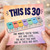 30th Birthday Card, This Is 30 Funny Birthday Card for Him or Her
