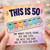50th Birthday Card, Funny Pill Organiser Design