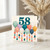 58th Birthday Card, Colourful Balloons and Tassels Design