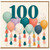 100th Birthday Card, Colourful Balloons Design