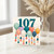 107th Birthday Card, Colourful Balloon Design