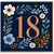 18th Birthday Card, Floral Botanical Design